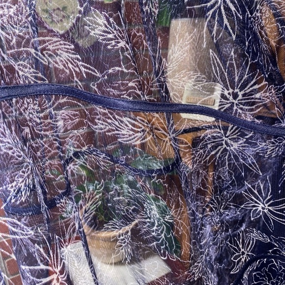 GorgeousBlue dress by Roamans SZ 26W pleated & Flowy on bottom Ruched at middle. - Picture 8 of 9